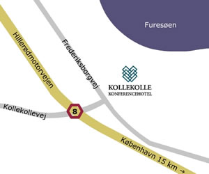 Kort over KolleKolle - tæt på motorvej og skov